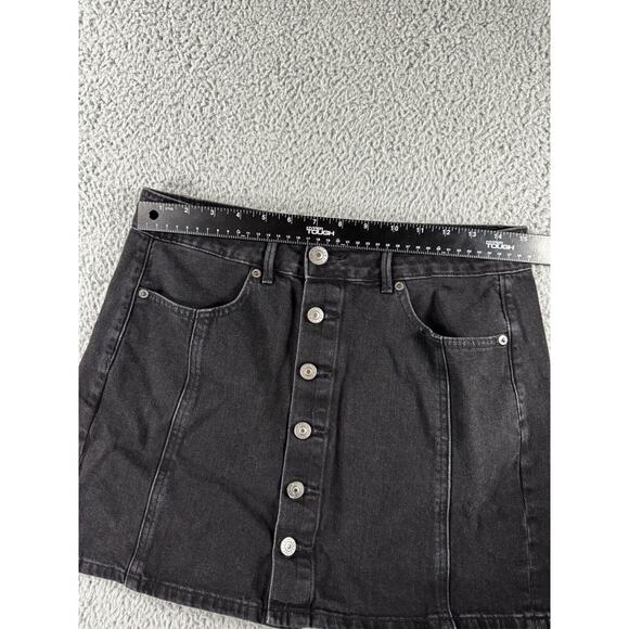 American Eagle Skirt Women 6 High Rise A Line Button Front Denim - Picture 3 of 9